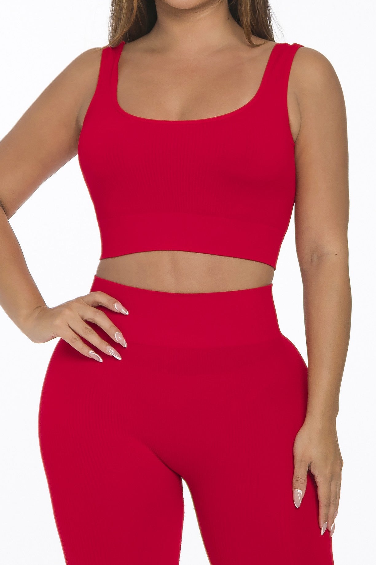 2 Pc SLeeveless Tank Yoga Pants Set